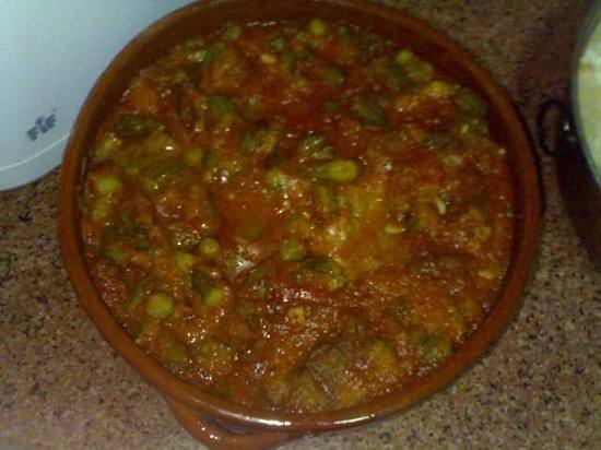 طاجن البامية باللحم الضأن‎‎