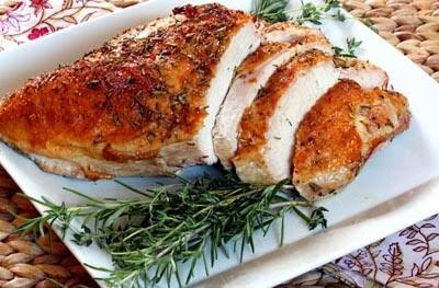 صدور الديك الرومي بالزعتر ‎‎