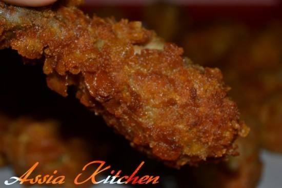 دبابيس الدجاج البروستد لخبيرة الطهى آسيا عثمان‎‎