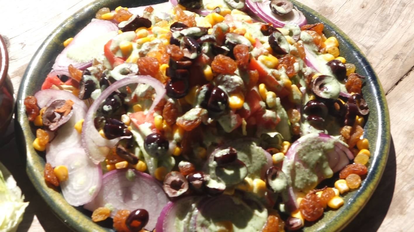 سلطة كانكون بصوص الكسبرة‎‎