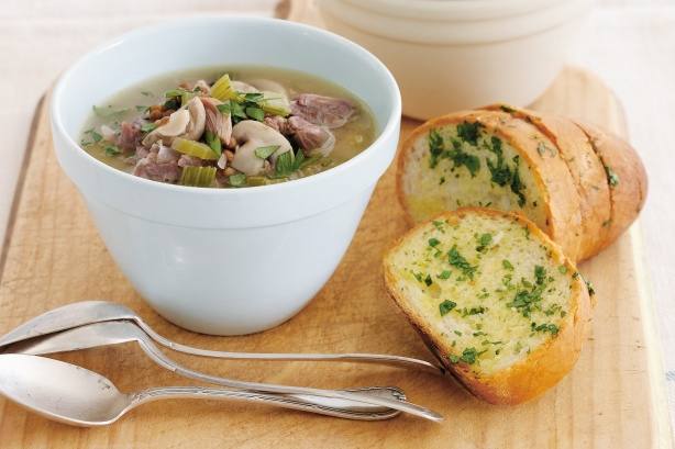 طريقة عمل حساء المشروم والعدس‎‎