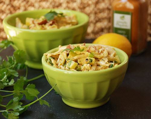 سلطة الدجاج بالتفاح والكاري‎‎