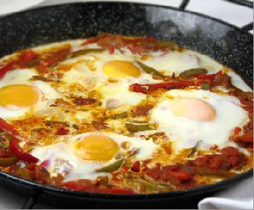 شكشوكه البيض والزيتون‎‎