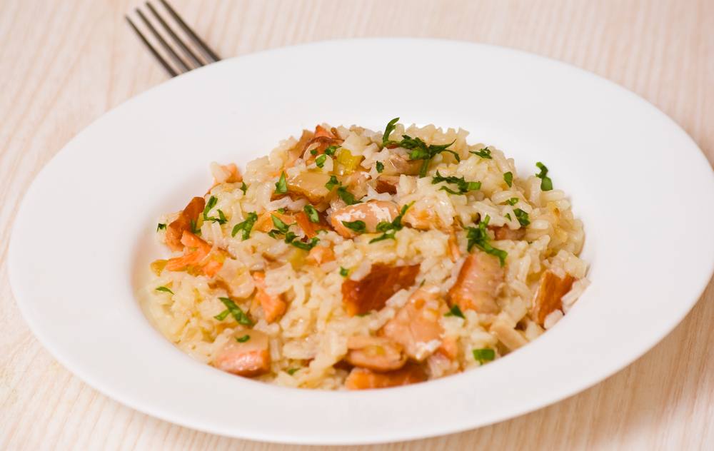 طريقة عمل ريزوتو بالسمك والأعشاب‎‎