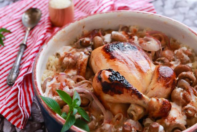 طريقة عمل أرز معمر بالمشروم و الدجاج‎‎