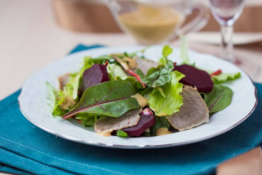 طريقة عمل سلطة البنجر والعدس مع اللحم‎‎