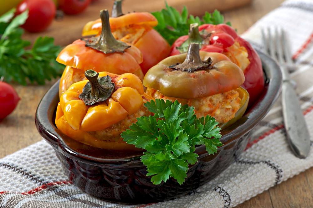 طريقة عمل فلفل بحشو الدجاج‎‎