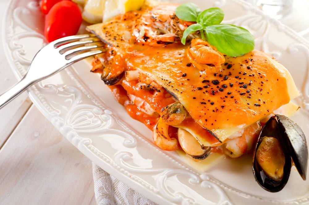 طريقة عمل لازانيا بالجمبرى‎‎