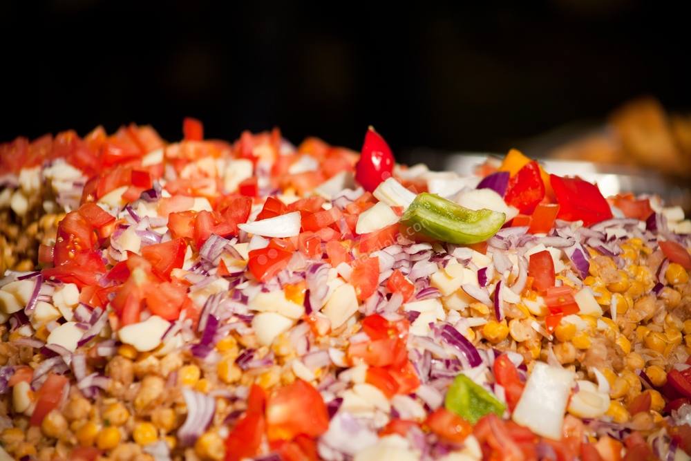 طريقة عمل سلطة الأرز والحمص المغربية‎‎