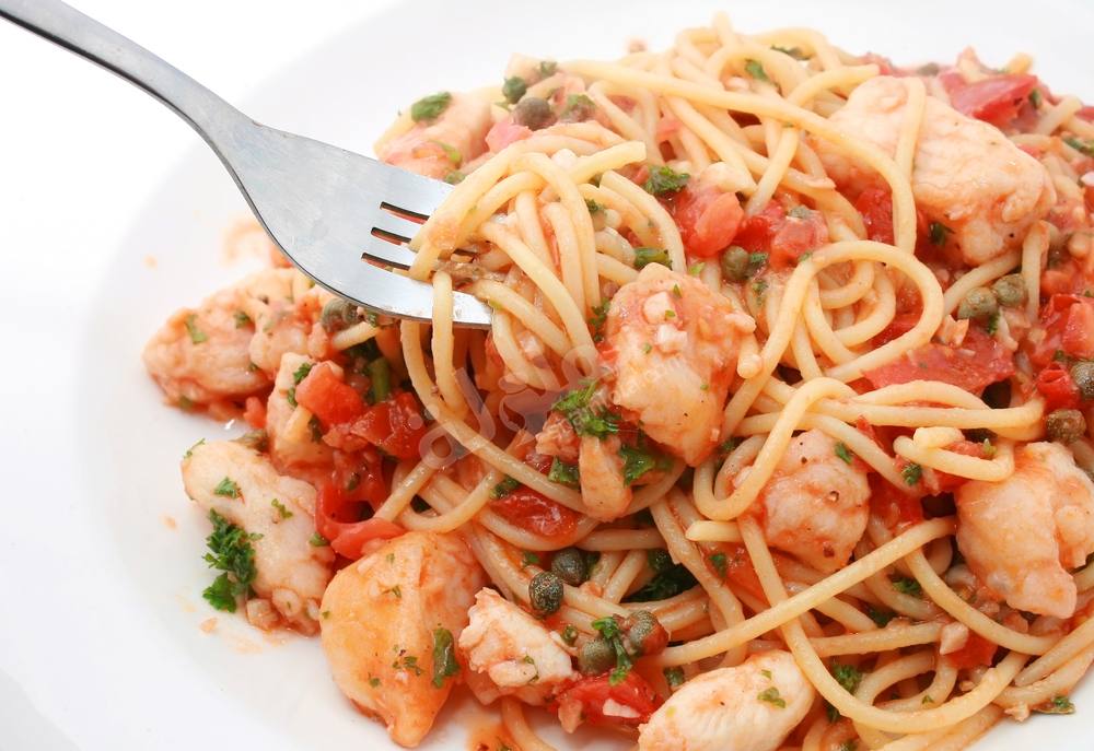 طريقة عمل الإسباجيتى الحارة مع فيليه السمك‎‎