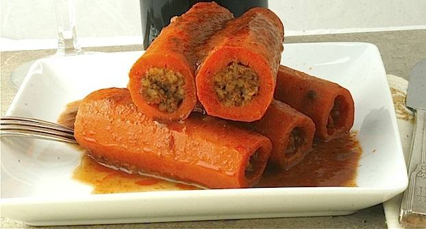 طريقة عمل جزر محشو باللحم والأرز‎‎