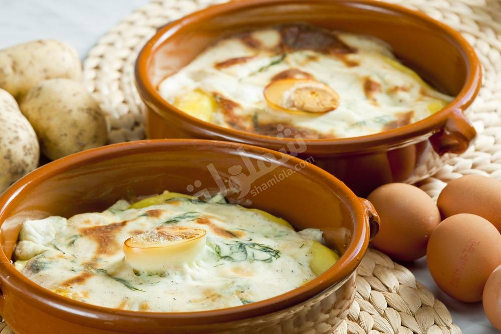 طريقة عمل بيض مخبوز في البطاطس بالطريقة الإسبانية‎‎