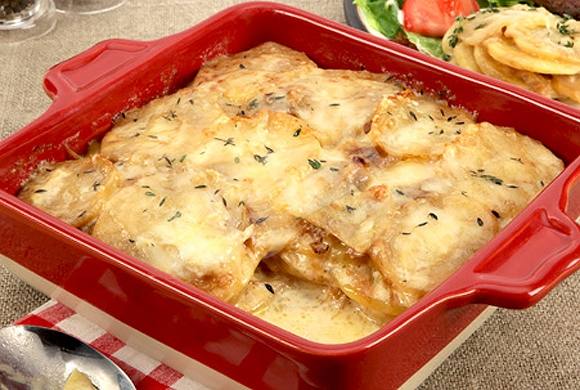 طريقة عمل جراتين البطاطس والبصل‎‎